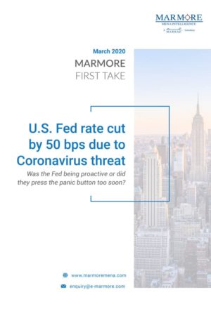 U.S. Fed rate cut by 50 bps due to Coronavirus threat - Marmore First Take - Cover