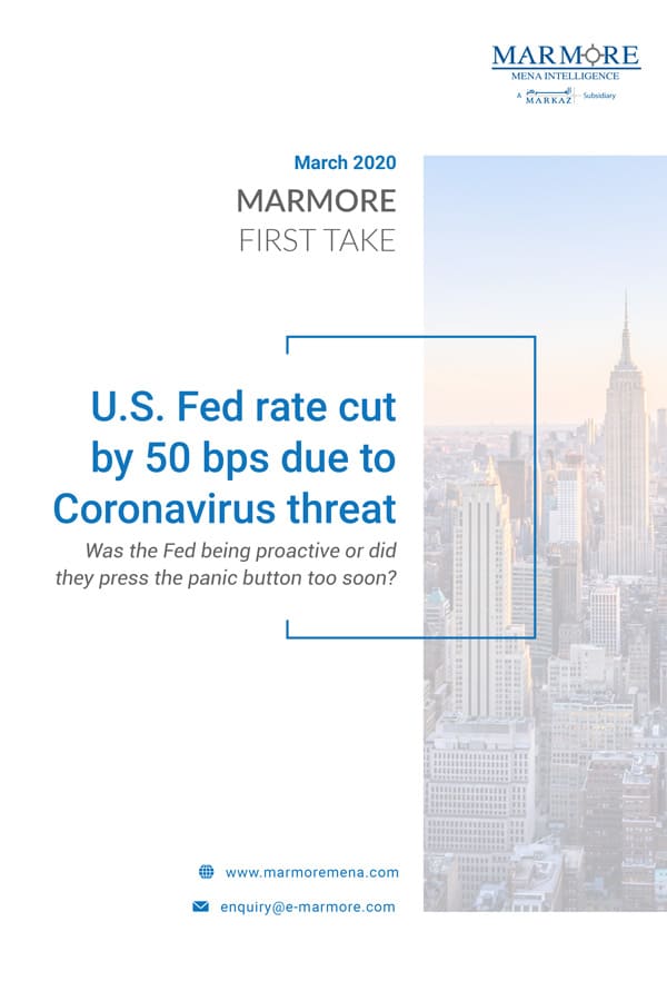 U.S. Fed rate cut by 50 bps due to Coronavirus threat